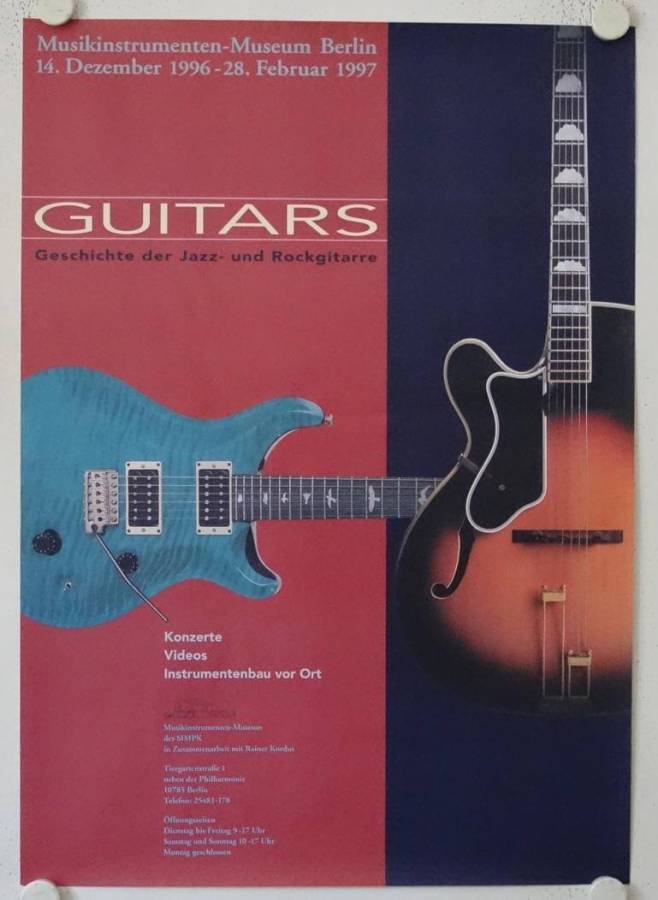 Guitars - History of the Jazz- and Rock-Guitar original german exhibition poster